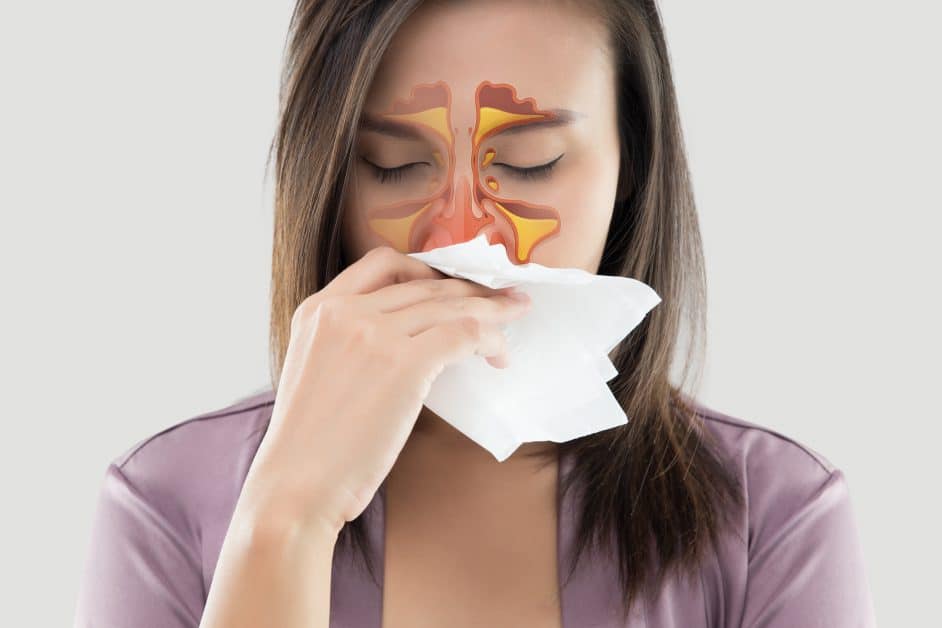 a woman taking a bite out of it