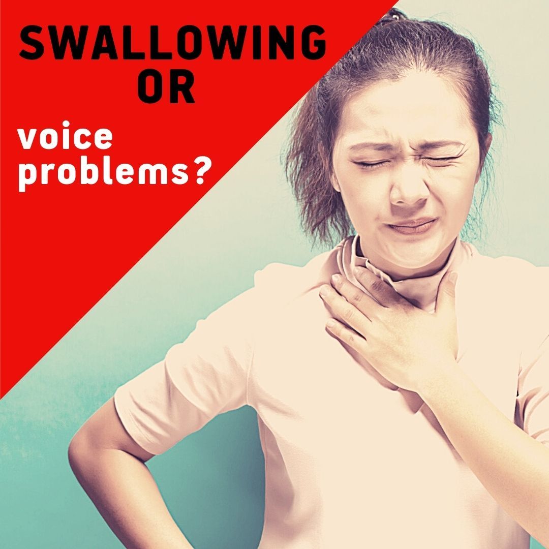 Excel ENT patient with swallowing or voice problems